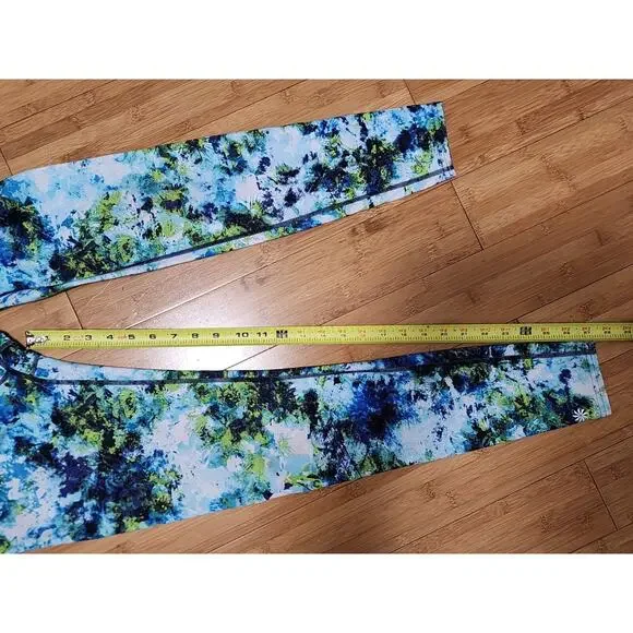ATHLETA Women's S Sonar Tight Hypersonic Full Length Stretch Blue Green Gym Yoga - Picture 5 of 11